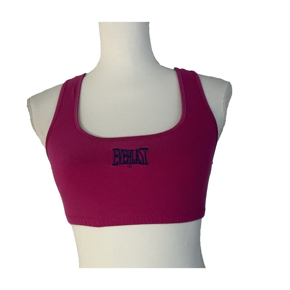 EVERLAST CHERRY  WOMENS Sz 34 RACERBACK SPORTS BRA  ATHLETIC GYM YOGA PICKLEBALL